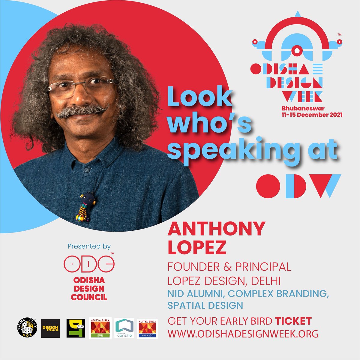 ODW_2021's tweet photo. ANTHONY LOPEZ
NID Alumni, Anthony Lopez is the founder and principle of Lopez Design, Delhi.
Register today to avail the EarlyBird discount. https://t.co/bL3CiXjnjH
#DesignFest #DesignConclave #Odisha #ODW2021 #ODC #OdishaDesignCouncil #odishadesignweek #designerlife https://t.co/GSBvm74HR9
