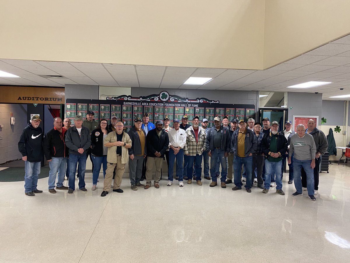 Thank you to Mr. Saffield for organizing and Mr. Baum for preparing our veteran’s breakfast. More importantly, thank you to all of our veterans for your service.