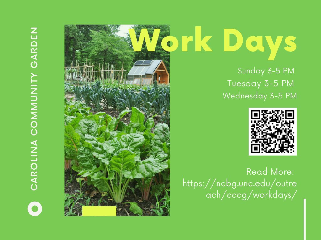 Now that we're back on Twitter, we want to remind everyone of our weekly garden workdays! If you're interested in coming out to help, please follow the link below to sign-up.