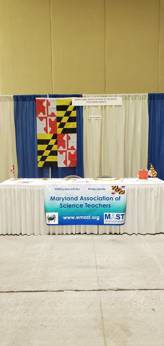 All set for the exhibit hall at #NSTA21 National Harbor! @MDScienceTchrs #mdscipride @hcpss_dms @NSTA