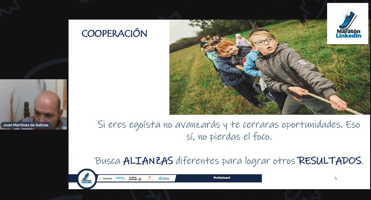 maratonlinkedin's tweet photo. 👟#Maratonlnkd2021 👟

💥 cómo saber si nuestra estrategia personal o corporativa en #Linkedin es efectiva.

Con 🎙 @JuanMartinez 

✅Cooperación

En directo 🔴 https://t.co/YiHLtDWpUB

#estrategia  #empresas https://t.co/NfXIf3uwWF