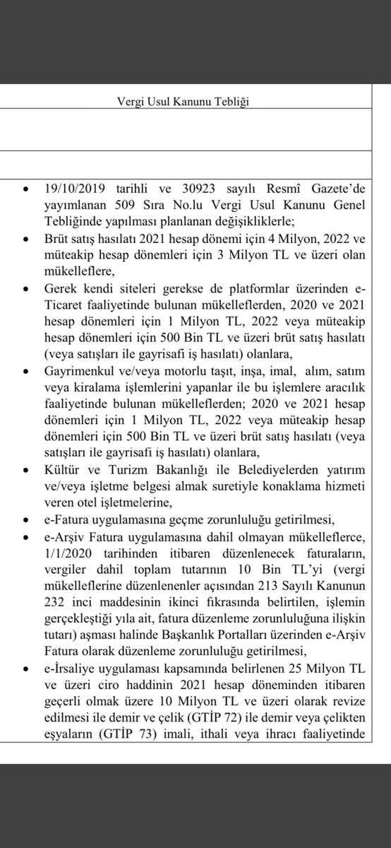 Şuanda taslak olarak meclise sunulan bu tebliğ yasalaşırsa , sizde geç kalmadan bizimle irtibata geçebilirsiniz 

#efatura #earsiv #edefter #eirsaliye