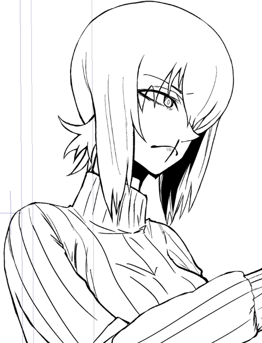 中心線が鼻血みたい 