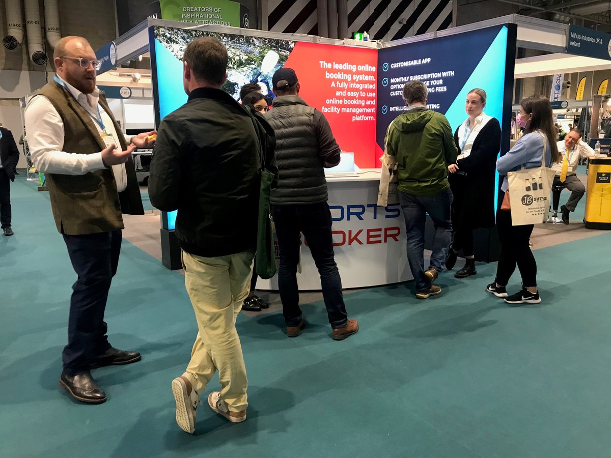 TheSportsBooker's tweet photo. The platform is still in demand even with 1 hour to close! @holidayparkshow #NEC on stand 3152. #bookingsystem #onlinebooking #bookingapp #facilitiesmanagement #sports https://t.co/JRmATY9Tnt