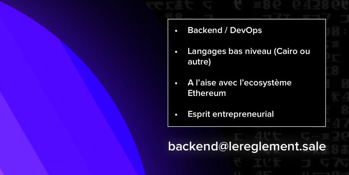 Je cherche un développeur back-end pour un nouveau projet. Faites la magie twitter 🙏💜