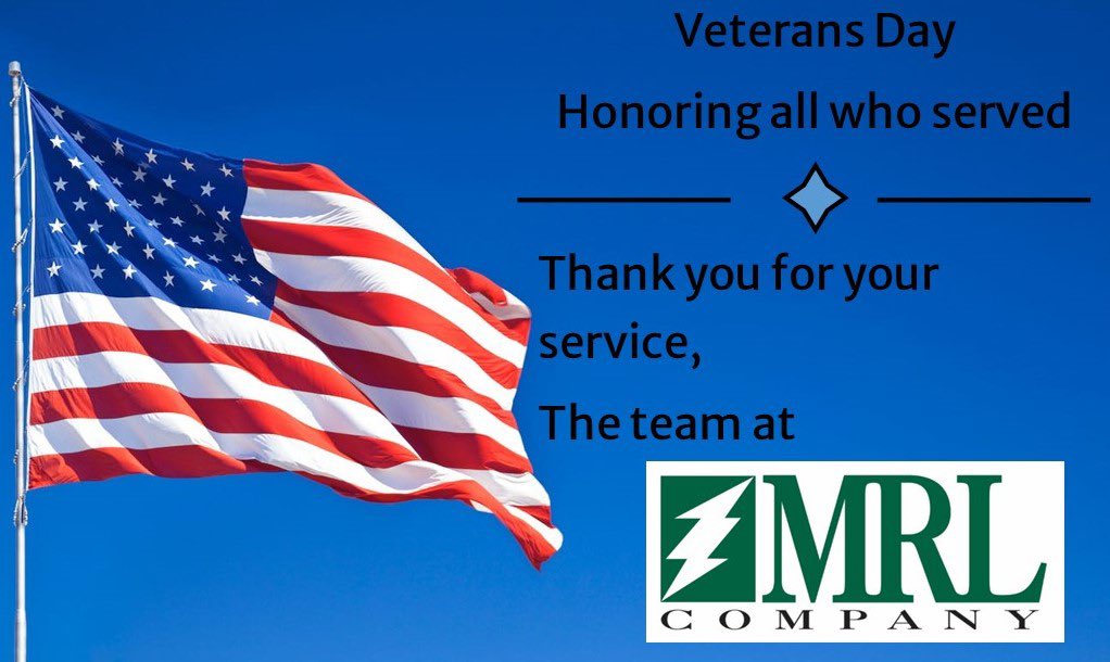 MRLCompany's tweet photo. We thank all veterans, past and present, for their service and dedication to our country. https://t.co/8cGng4iFXF