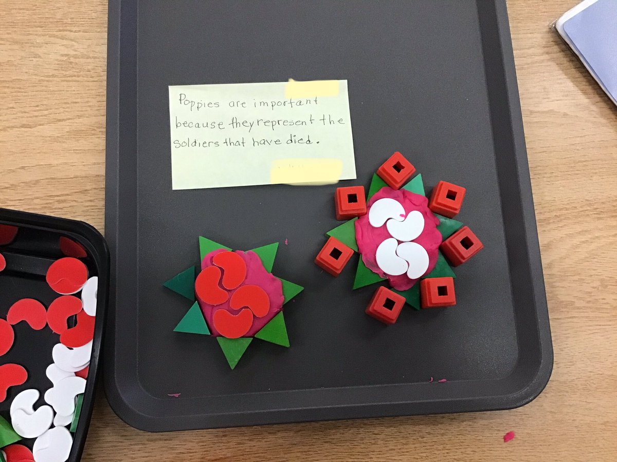 room_205's tweet photo. Playing is learning as we showed what poppies represent #LooseParts #PrimaryClass #WeRemember #Poppies #RemembranceDay2021 @LC2_TDSB https://t.co/U95APeLsW0