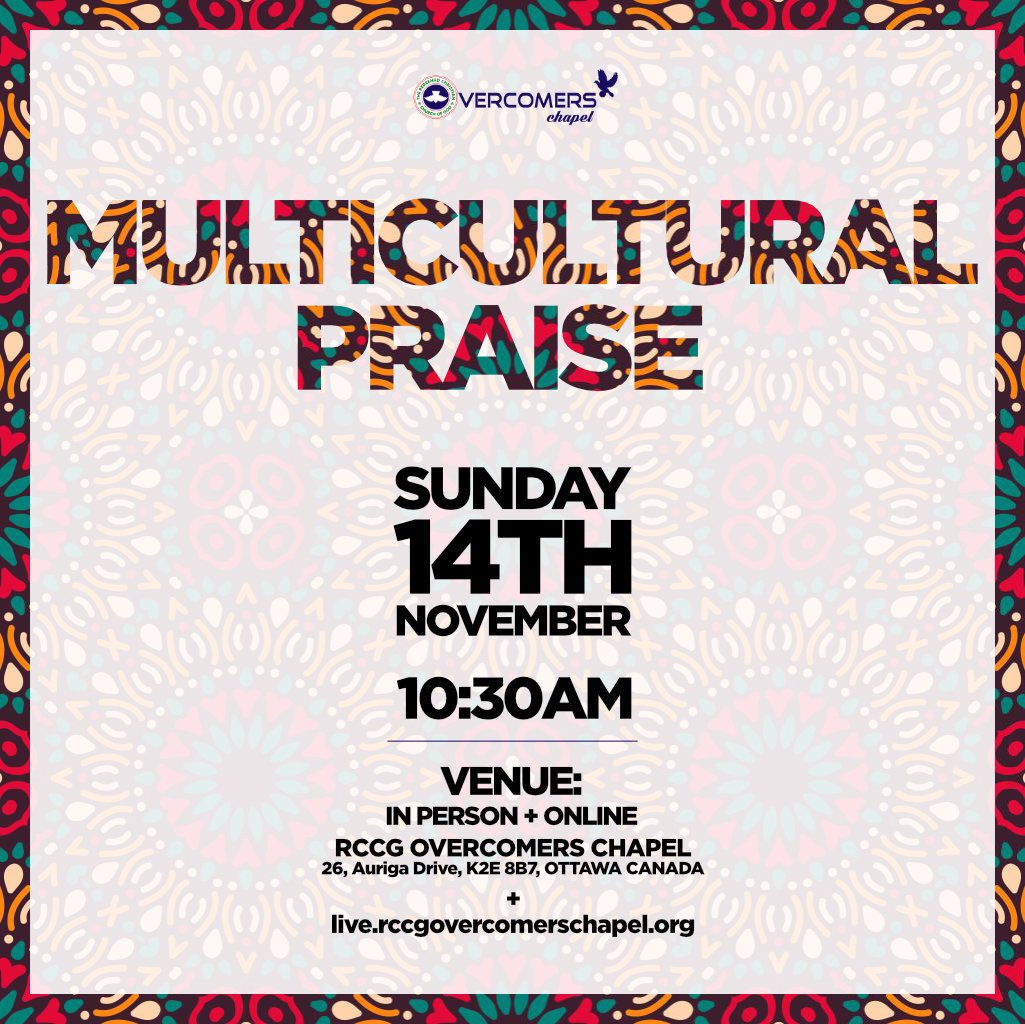 OvercomersRCCG's tweet image. Multicultural Sunday is 3 sleeps away! Invite your friends and join us as we Praise the Lord! 💃🏾🎹🎉🥁🕺🏾🎸
•
#MonthofWonders #MulticulturalPraiseSunday #OvercomersChapel