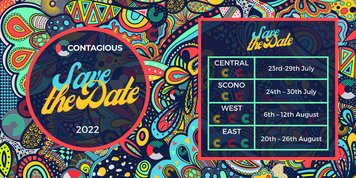ContagiousCamps's tweet photo. We’re back! And we're so excited about 2022’s summer events, where we can FINALLY be together and learn more about God’s word, worship together, and get back to those friendships we’ve been missing. Put these dates in your diary and start getting excited! It’s going to be epic🙌 https://t.co/yX4gBeQahQ