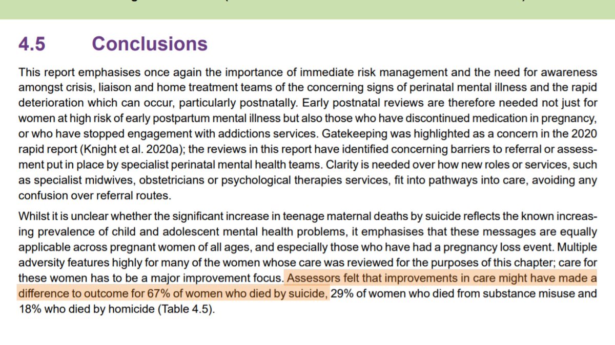MMHAlliance's tweet photo. #mbrrace It's particularly troubling that improvements in care may have changed the outcome for 67% of women who died by suicide. Addressing gaps in #PerinatalMentalHealth care before, during &amp; after pregnancy is both vital and urgent.

Read more: https://t.co/usUiMgDlQ3 https://t.co/rnVWaBZBvM