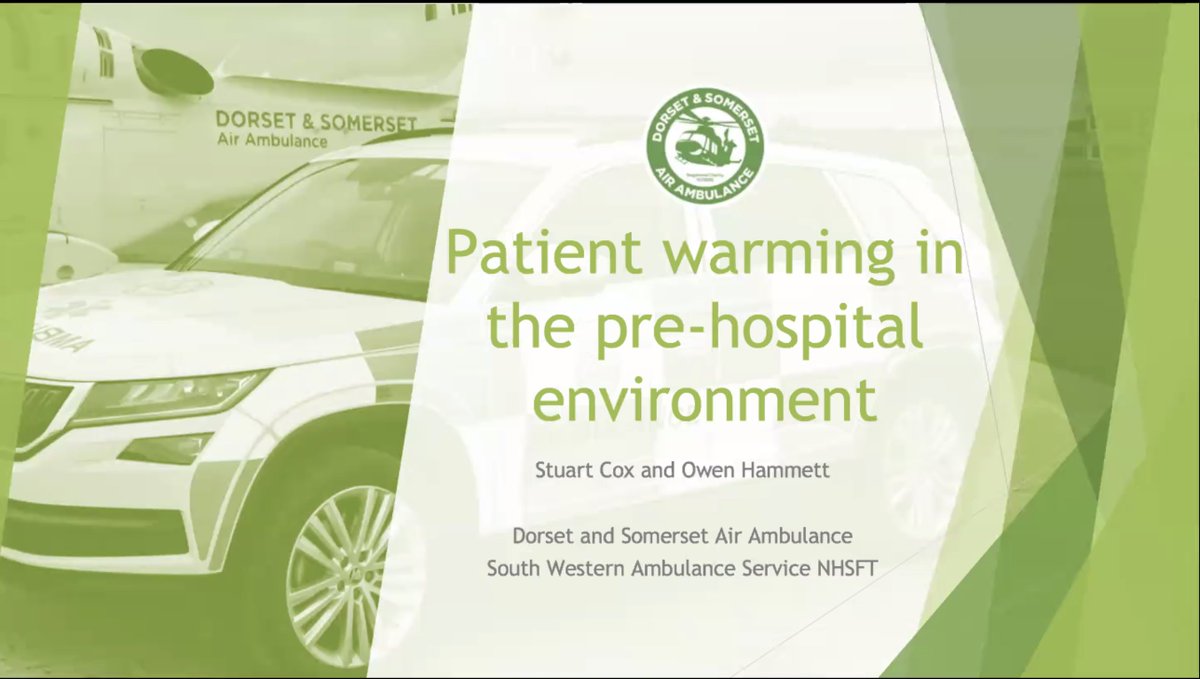 AirAmbulancesUK's tweet photo. Thank you to @Coxy997 and @owhammett from @dsairambulance for sharing your work on patient warming in the #PHEM environment at our #AAUKConference today. Through sharing learnings in #collaboration we achieve #innovation, helping to save even more lives and improve outcomes https://t.co/OGV6jvr6rS