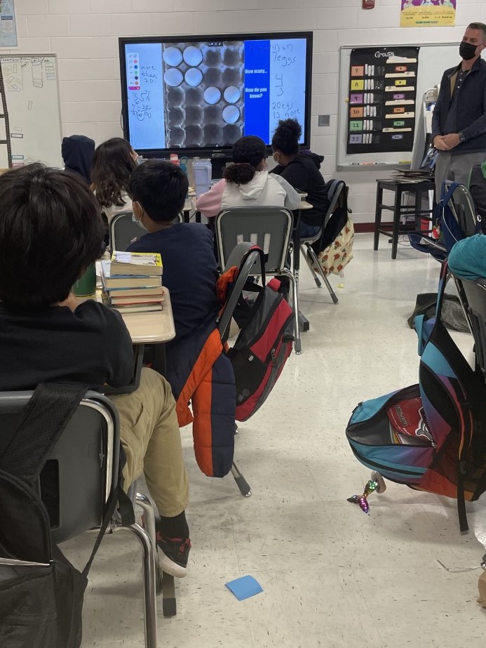 MrsMarcous_Math's tweet photo. Over the past month, I was able to see the same Number Sense Routine across elementary grades. Kindergarteners combined groups of 3 and 4. In 2nd grade, many recognized it's showing 2 groups of 4 with 1 missing. And in 5th grade, students saw fractions and percentages! #LCPSmath https://t.co/Ciij1mNCOU