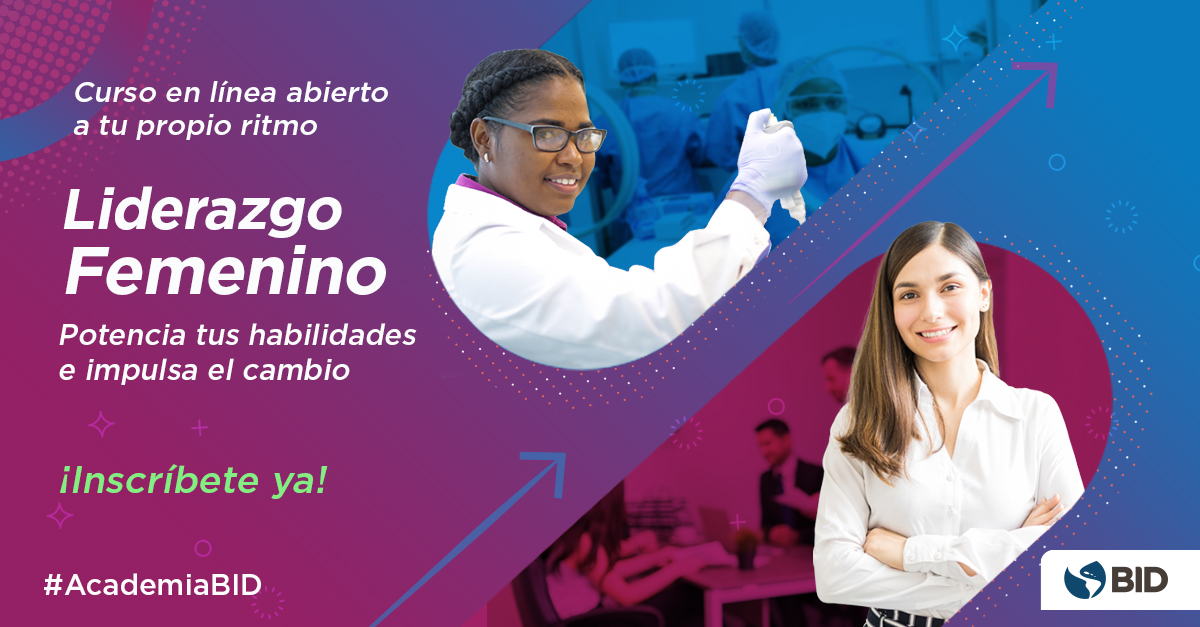 vivianro17's tweet image. ¡Hoy lanzamos el curso abierto en línea Liderazgo femenino: potencia tus habilidades e impulsa el cambio! Inscríbete y aplica herramientas y estrategias nuevas para desarrollar tus habilidades y potenciar tu liderazgo #AcademiaBID #RedProlid