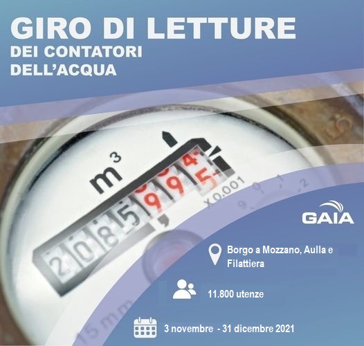 GAIA_acqua's tweet photo. Sono iniziate le letture dei contatori a #BorgoaMozzano (LU), #Aulla e #Filattiera (MS). Per maggiori info ➡️https://t.co/f5JwalYbOp
@UTILITALIA
 @cispeltos
 @CittadinidiTwtt
 @DifensoreRT https://t.co/yGQdld9zap