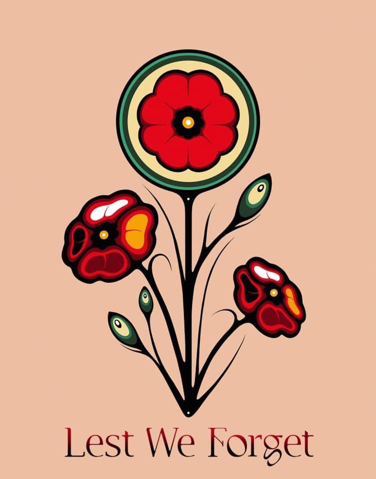 JanisIrwin's tweet image. #LestWeForget 

Art by Emily Kewageshig