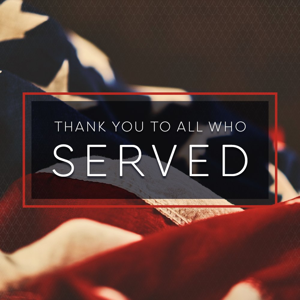 Thank you to all the men and women who have served this country. Your bravery and selflessness will forever be honored and appreciated more than you know. #VeteransDay
