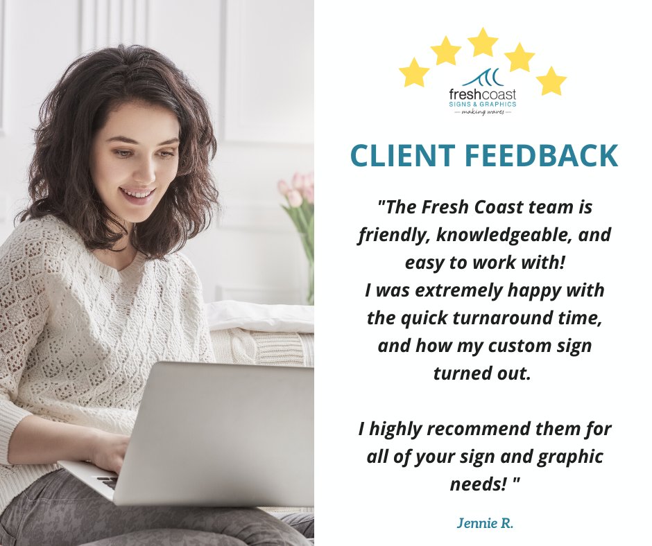 freshcoastsigns's tweet photo. Thanks for the wonderful review, Jennie!
If we have worked with you in the past, please leave us a review on Google!
https://t.co/WXj88AgkrC
#freshcoastsigns #signage #signcompany #springlakeMI #springlakesignage #outdoorsigns #storefrontsigns #indoorsigns https://t.co/HCqo7Kh5fO