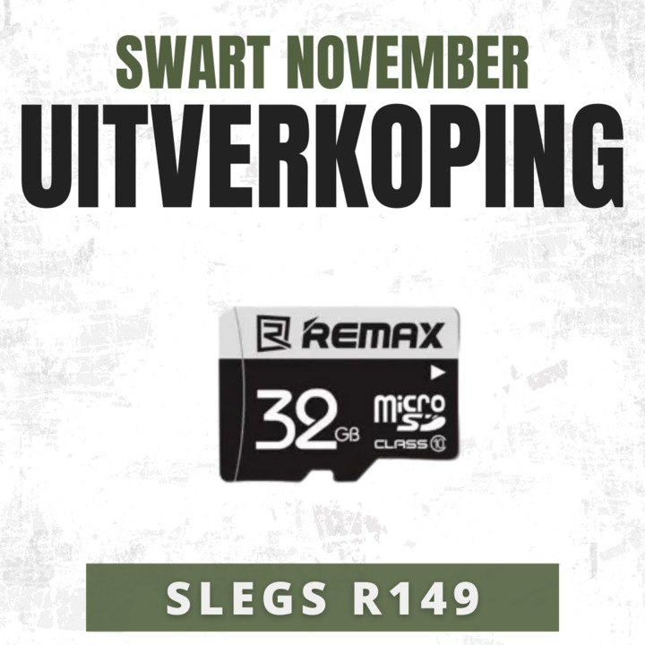 RaakRof's tweet photo. Ons 32GB (R149)- en 64GB SD-kaarte (R299) is nou teen absolute winskopie-pryse beskikbaar, maar SLEGS HIERDIE WEEK tot op 15 NOVEMBER 2021. Koop gou! 

 32 GB Kaart ➡️ https://t.co/S7O45i0Ugl
 64 GB Kaart ➡️ https://t.co/Rf1NhWqbT9 https://t.co/AWGD79vF0Z
