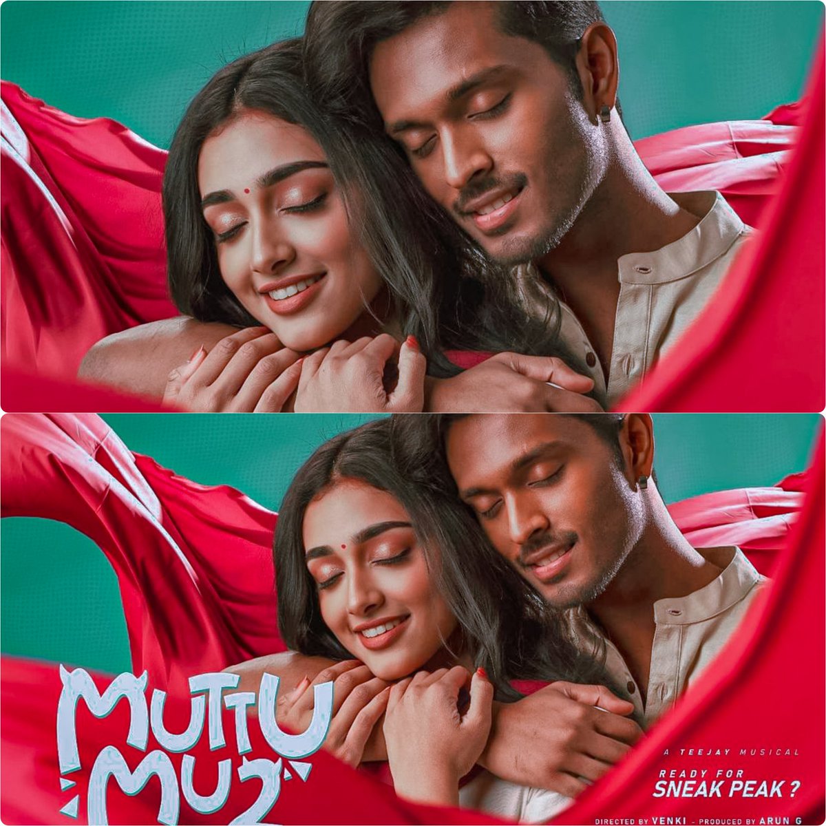 Here's the romantic 2nd look for #MuttuMu2 ! 
Overwhelmed, yet super confident to show you all my 1st track as a music director. Elevated to feature the one & only @yogibsees
@studiofiveproductions 
@vijaytvpugazh @preity_mukhundhan @zara.zyanna @ #MuttuMuttu #TeeJayMelody