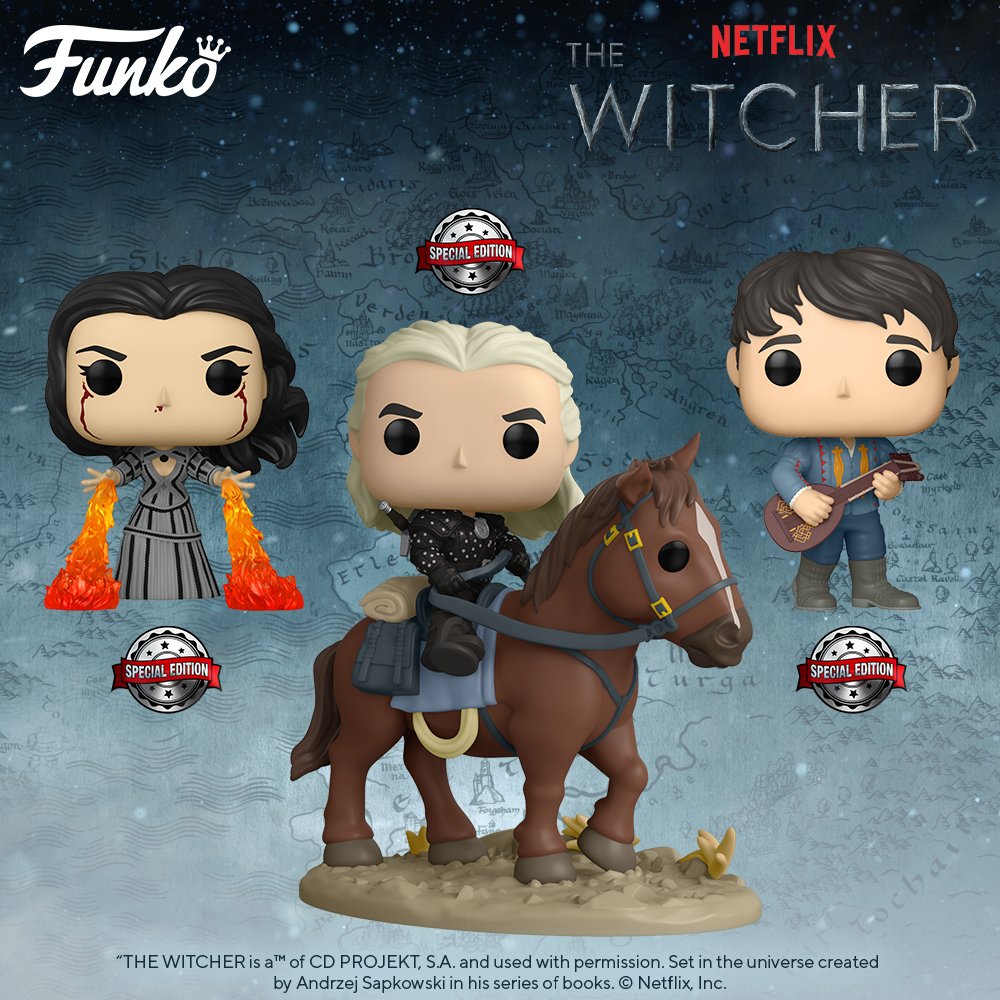 FunkoEurope's tweet photo. Calling all #TheWitcher fans! For your chance to win a bundle of our latest Pop! (including the chase!), follow @FunkoEurope and answer in the replies: which actor portrays Geralt in the Netflix series? https://t.co/fbSob7gcq3