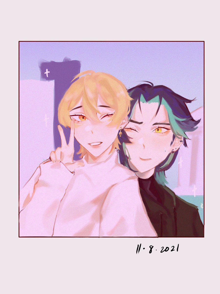 owchiewhy's tweet photo. "come on Xiao, get in frame!"

My gift for @hwii2o 
I hope you enjoy my gift for you! I decided to do a friends to lovers/college Au.
 And thank you for hosting this event @xiaotherxchange. It was fun and also getting to meet new people.
#XiaoAether https://t.co/A7H3EJU9YJ
