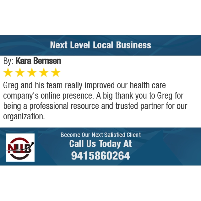 uplevellocal's tweet image. 5 Star: Kara B. "Greg and his team really improved our health care company's online presence.  A big thank you to Greg for being a..."