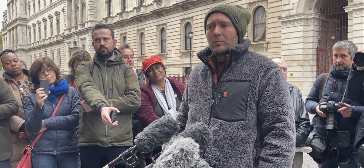 BBCKasraNaji's tweet photo. Richard Ratcliffe on Day 19 after meeting with minister .@JamesCleverly. I am depressed… deflated and feeling worse than yesterday …he had nothing to offer to raise hopes, about bringing Nazanin and other hostages home. Will continue with hunger strike…@FreeNazanin https://t.co/kZsquAbnEO