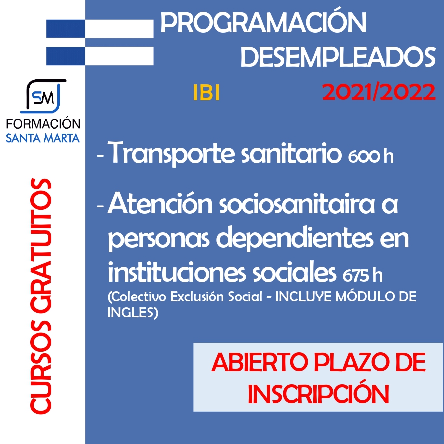 FormacionSantaM's tweet photo. CURSOS GRATUITOS DIRIGIDOS A DESEMPLEADOS - IBI

La preinscripción se realiza a través de la aplicación de GVA Labora o desde su página web (https://t.co/rekLfLHrdQ)

¡¡TE ESPERAMOS!! https://t.co/v3yOL05WI7