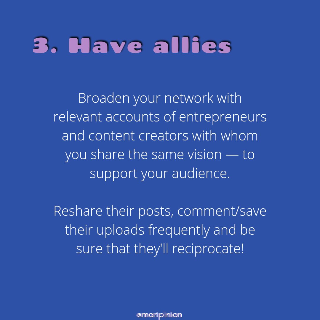 Maripinion's tweet photo. Do you give the eye-roll to all those marketing gurus who claim to have “record-breaking” hacks for “explosive revenue” and “hyper biz growth”? 🙄 

Yeah, same! 

Peep my actionable tips! 👇🏼

#businessgrowth #marketingstrategy #marketingagency #businesstips https://t.co/CmCmqZVnU5