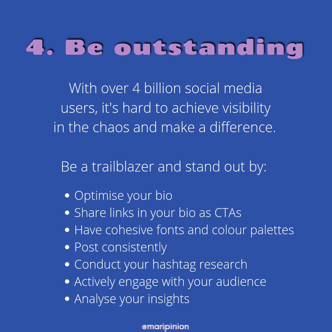 Maripinion's tweet photo. Do you give the eye-roll to all those marketing gurus who claim to have “record-breaking” hacks for “explosive revenue” and “hyper biz growth”? 🙄 

Yeah, same! 

Peep my actionable tips! 👇🏼

#businessgrowth #marketingstrategy #marketingagency #businesstips https://t.co/CmCmqZVnU5