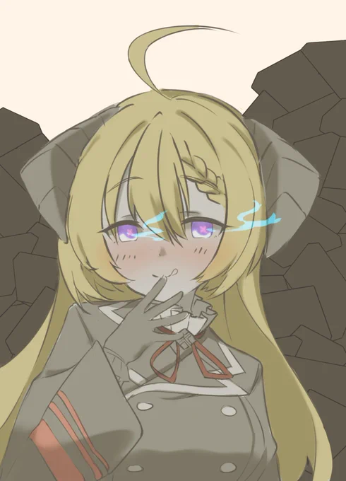 これはポッキーゲーム最強の女を描こうとしたが完全に間に合わなかったアカリ落書き
#ブルアカ 