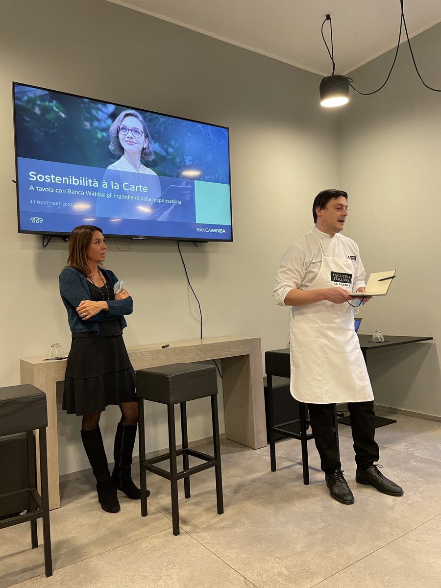 lucarallo's tweet photo. “Sostenibilità à la Carte” 🍽 Oggi nella splendida sede della scuola della @Cucina_Italiana a Milano, abbiamo scoperto la “ricetta del successo” di #bancawidiba, ovvero la sua grande sostenibilità fin dal giorno zero: ESG Inside, è stata definita così da chi l’ha vista nascere. https://t.co/ESn84brT4V
