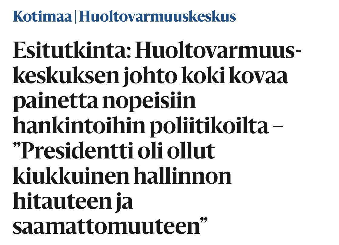 catapultti's tweet photo. Hetken luulin poliitikkojen painostaneen ostamaan omilta firmoiltaan - artikkeli lopulta ollut niin dramaattinen. #oikeinkirjoitus #kielioppi #HS https://t.co/wnWTG2aJxQ