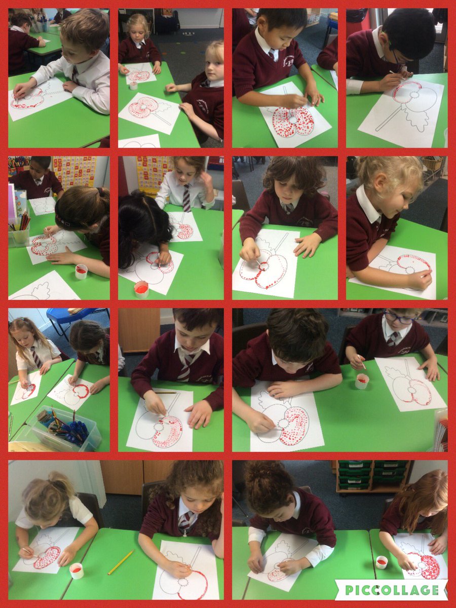 TyntesfieldHR's tweet photo. Here are our beautiful poppies we created for Remembrance Day. We used cotton buds as a different tool for painting. https://t.co/sVD390NSI9