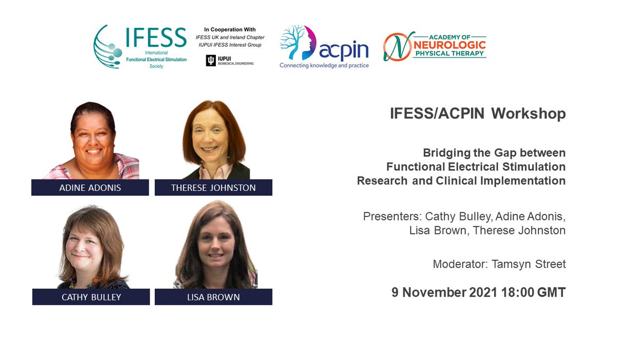 IFESS_org's tweet photo. A big thank you to all workshop facilitators and all who contributed to some lively discussion!  Sorry if you missed it!

Look out for more IFESS workshops in the new year!

@LisaEBrownDPT 
@TJ_PTResearch 
@erika_spaich 
@BerschInes 
@kyiupui 
@abbap
@ACPIN_UK
@APTAStrokeSIG https://t.co/YnXLwBvQLd