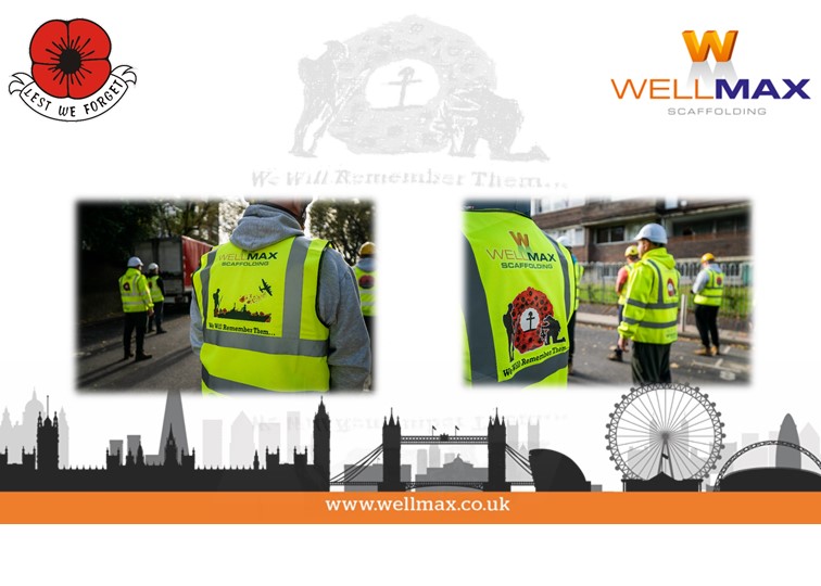 Looking very smart and respectable during the two minutes silence today in their new hi-vis vests designed and printed by World of PPE.