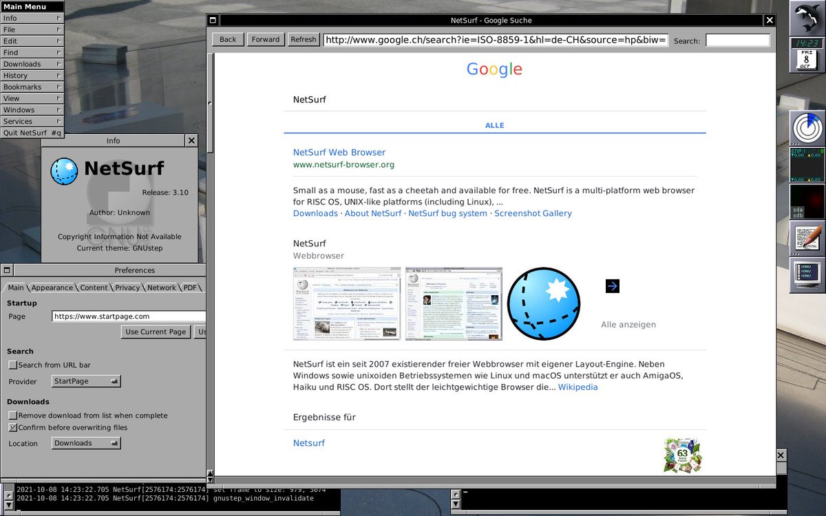 aieidotch's tweet image. #netsurf on #gnustep #web4