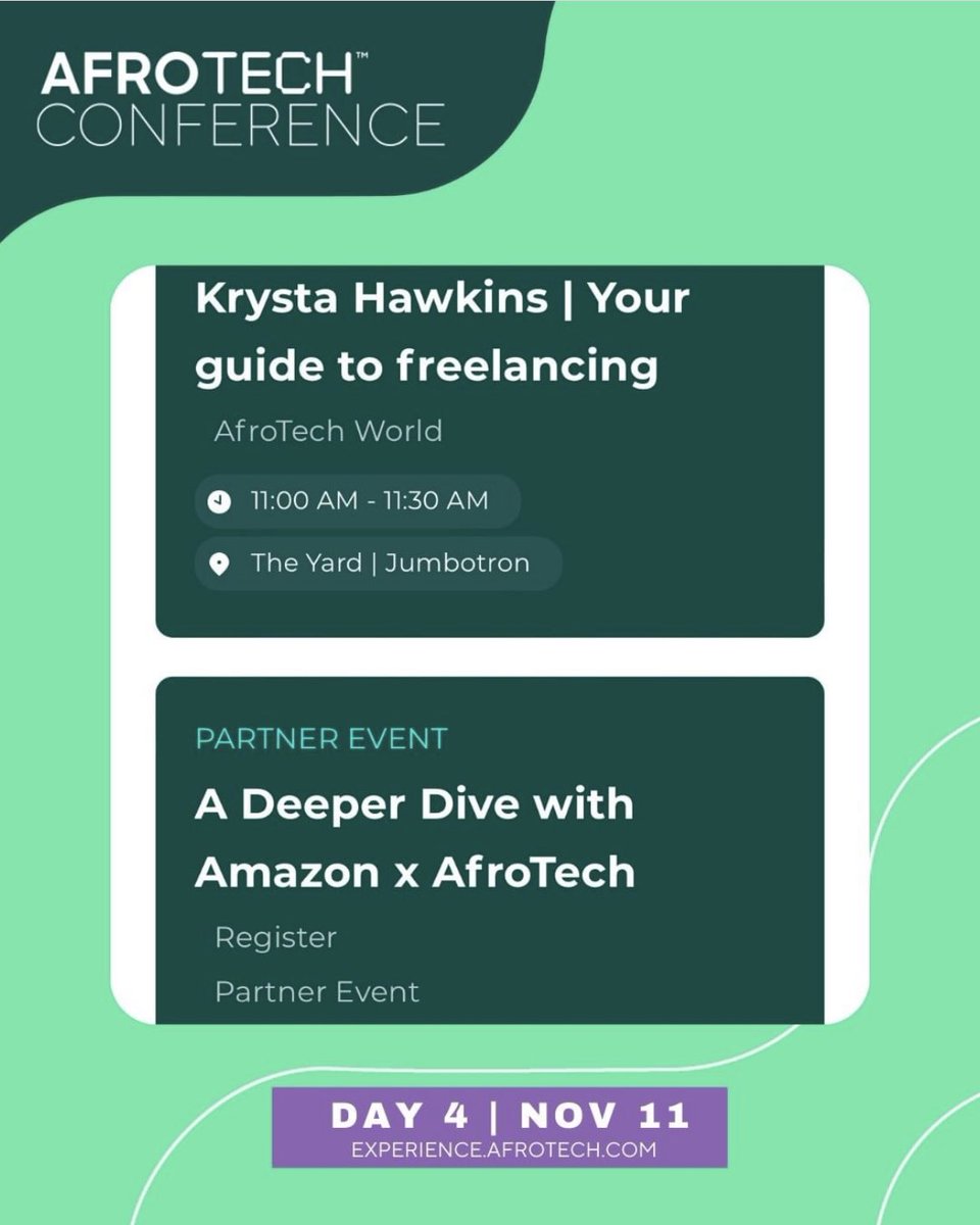 AfroTech's tweet image. Some of today’s lineup! #Afrotech2021