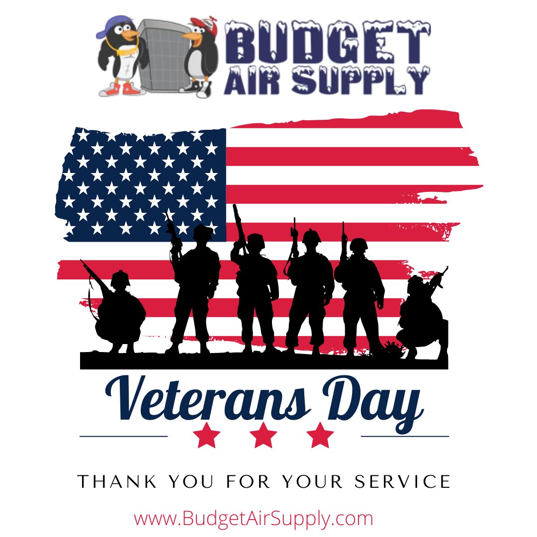 budget_supply's tweet photo. Happy Veterans Day to all who served from Budget Air Supply in Central Florida! #veteransday2021 #veteransday #veterans #usa #military #army #navy #airforce #marines #coastguard #thankyouforserving #centralflorida #florida #orlando #polkcounty #tampa #ac #hvac #mighty #cheap https://t.co/EBPAED2IJx