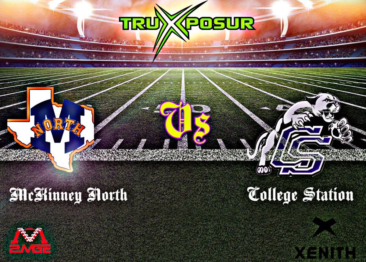 TruXposur's tweet photo. 🚨GAME OF THE WEEK🚨 The duo of @_RL_Martin @MikeM_Scout of @2MGE_ are headed to College Station for the first round playoff game between @MNHS_Football and @CSHighSchool. Highlights, coverage, and #Xposur coming to deserving athletes this Friday! #txhsfb https://t.co/LEHLxj3uJc