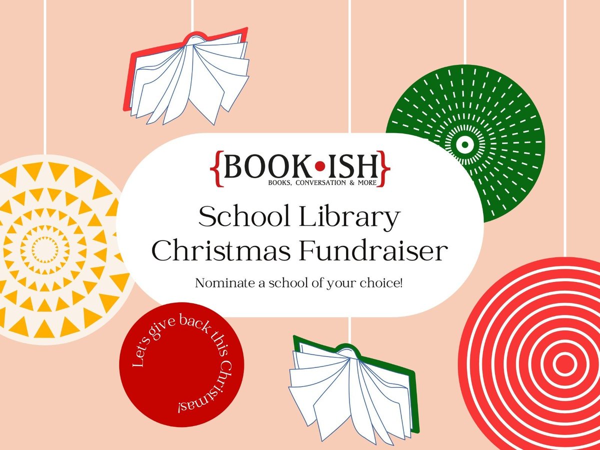 We're giving back this Christmas &amp; are looking for school nominations from you!
Nominate a school within a 50 mile radius of Bookish, we'll draw out 4 from a hat and then run a poll to choose the school library that we will fundraise new books for this December!
