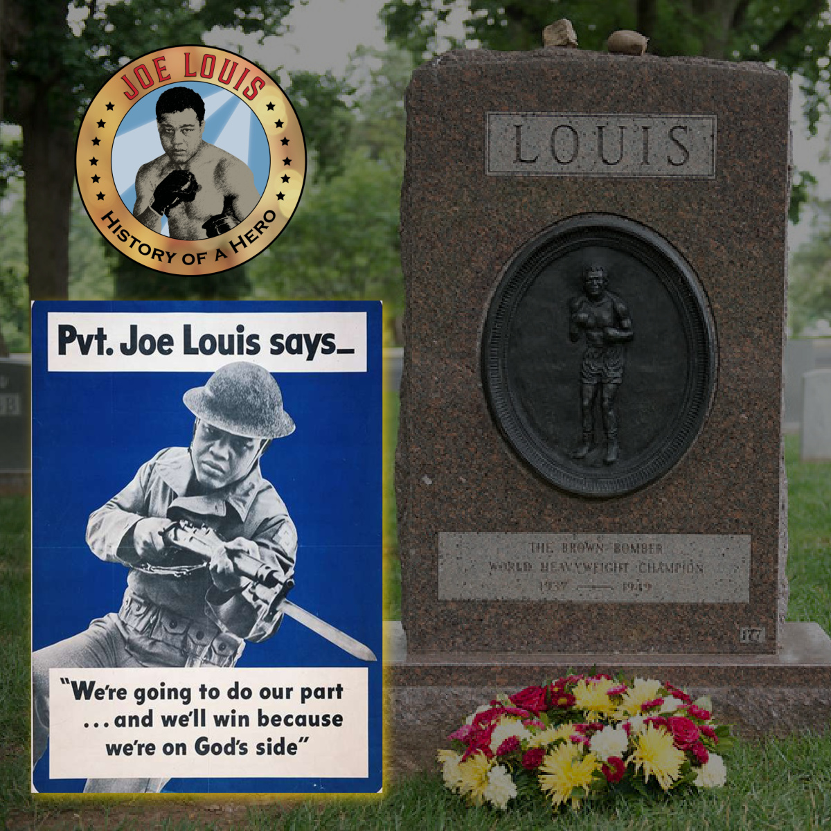 JoeLouisBourbon's tweet photo. On Veterans Day we honor all who served. Joe Louis was boxing's heavyweight world champion when he joined the US Army in WW2 and fought for his country and his community. He is buried at Arlington National Cemetery. #VeteransDay #Honor #Respect #BeJoeLouis #AmericanHero. https://t.co/WR9Rszq862