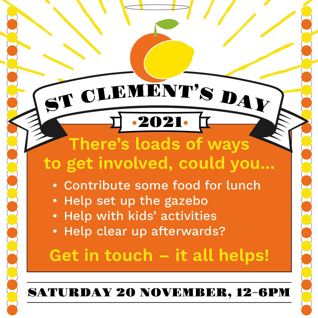 StClementsBow's tweet photo. Residents! Can you help out with at Clements Day celebrations? https://t.co/LDjUEbMaDw
