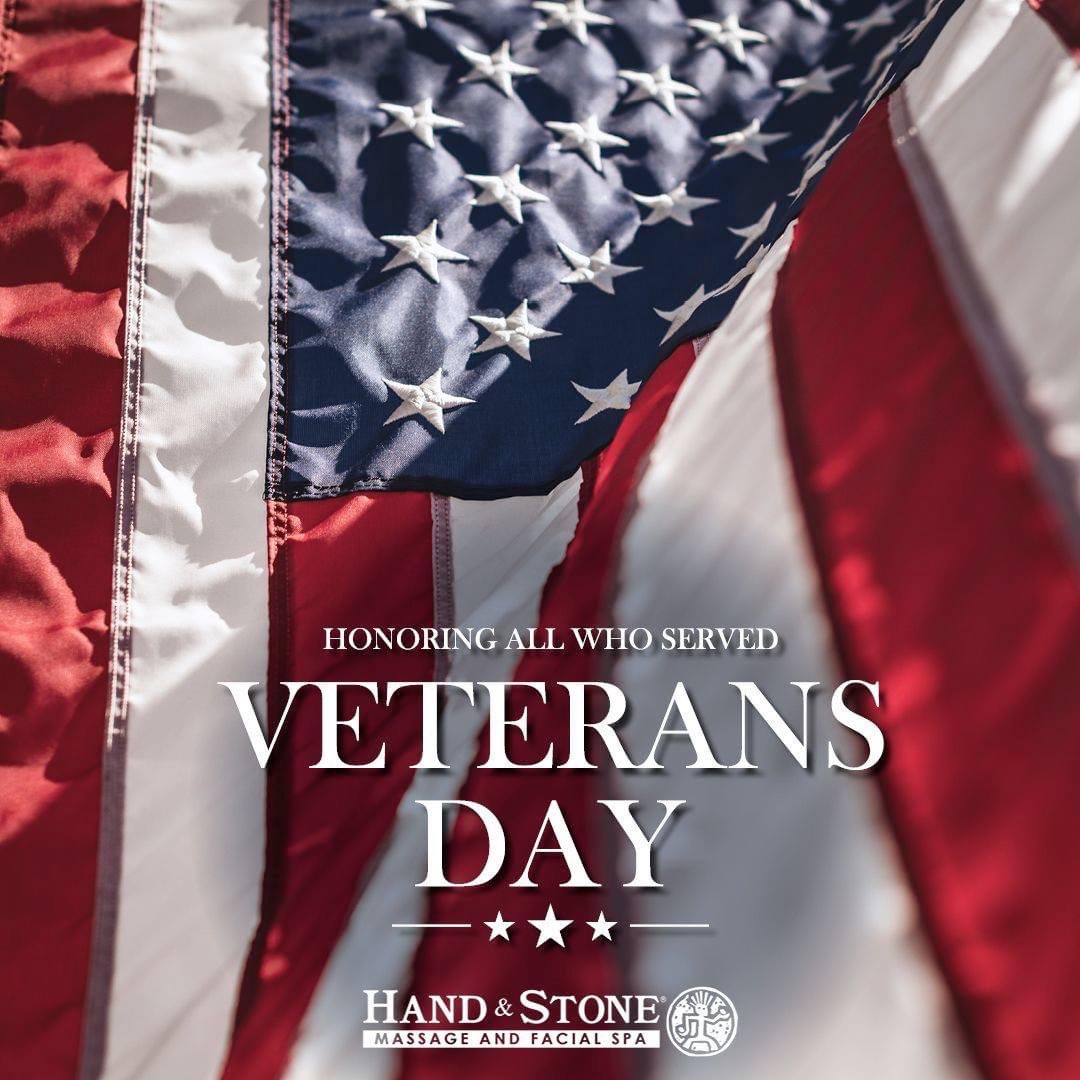 HandandStoneChi's tweet photo. Happy Veterans Day and thank you to all that served. #relax #southloop #michiganavenue https://t.co/fXOUty1UVi