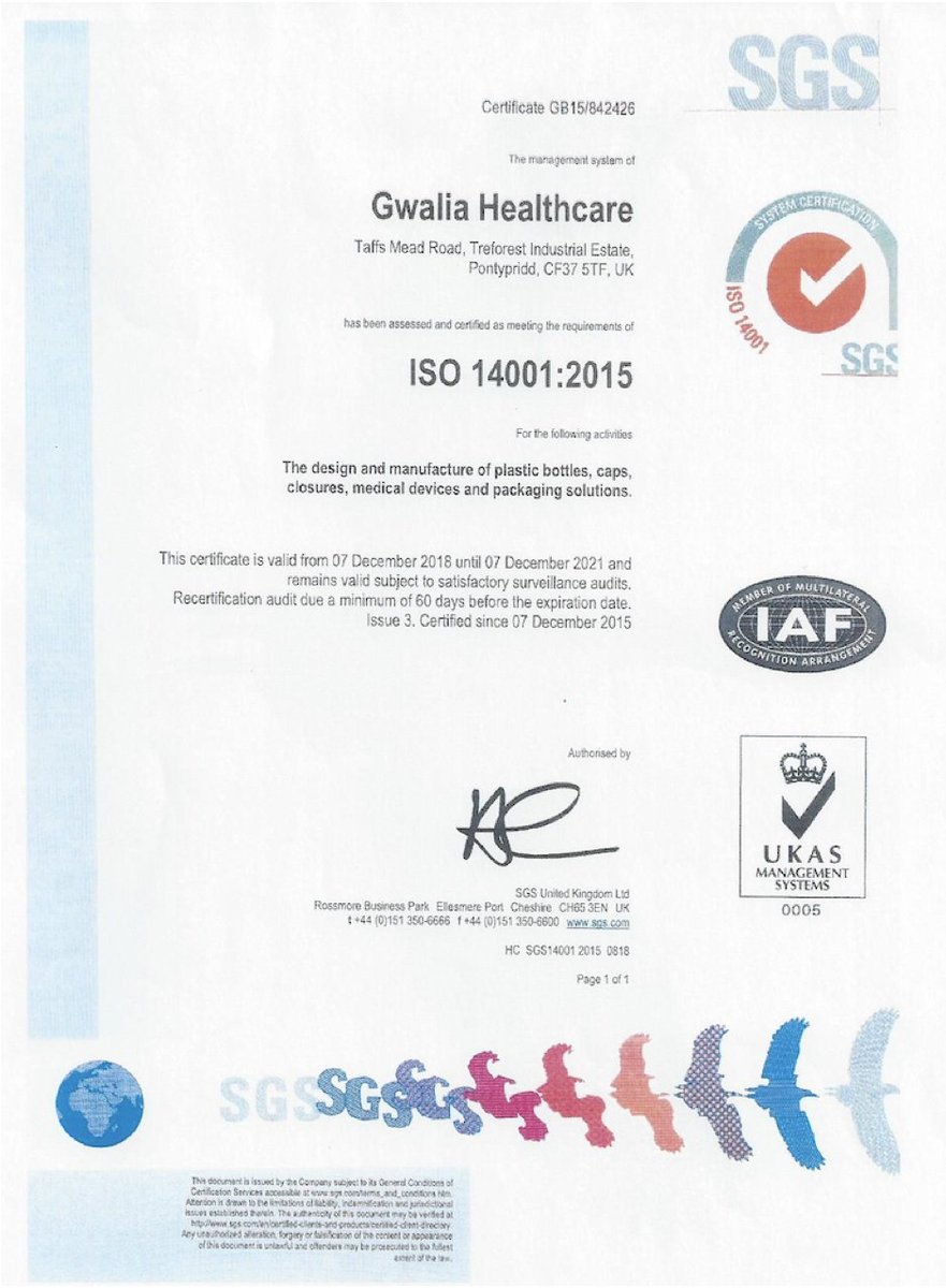 We're delighted to report a successful ISO 14001:2015 Enivornmental Management Recertification Audit!

We were audited by SGS recently with a very positive result - an important acknowledgement with the focus on #COP26Glasgow.