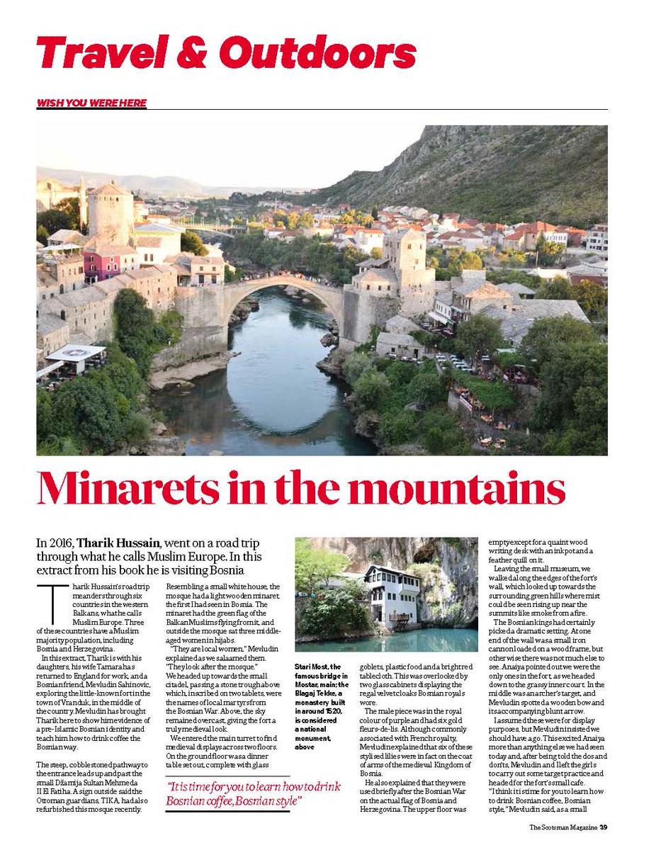 _TharikHussain's tweet image. Do you know how to drink coffee the Bosnian way? ☕️🕌🏔

Extract from @TheScotsman magazine where my friend takes me to one of the 'seats' of the pre-Islamic Bosnian Kings in #Vranduk, and teaches me how to drink #coffee Bosnian style 🕌🏔

pressreader.com/uk/the-scotsma…

#minarets
