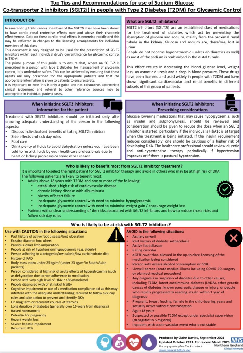 claireyrivs's tweet photo. Hope this helps the whole MDT across the region with SGLT2i use in T2DM. 
Please share widely and any feedback let me know! @drpatrickholmes @AZMIAmara @ShafieMSK @AHSN_NENC https://t.co/VuxhbkOk75