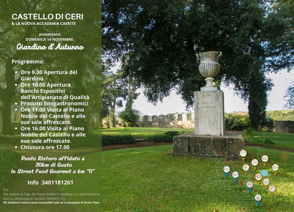 Giardino d' Autunno
DOMENICA  14 NOVEMBRE 2021
Il #CastellodiCeri apre il cancello del suo meraviglioso giardino pensile per celebrare i colori dell'autunno
Ingresso Gratuito.
Tutto il programma qui 👇
bit.ly/30dblWN
#artigianato #evento <a href="/visit_lazio/">Visit Lazio</a> <a href="/romatoday/">Roma Today</a>
