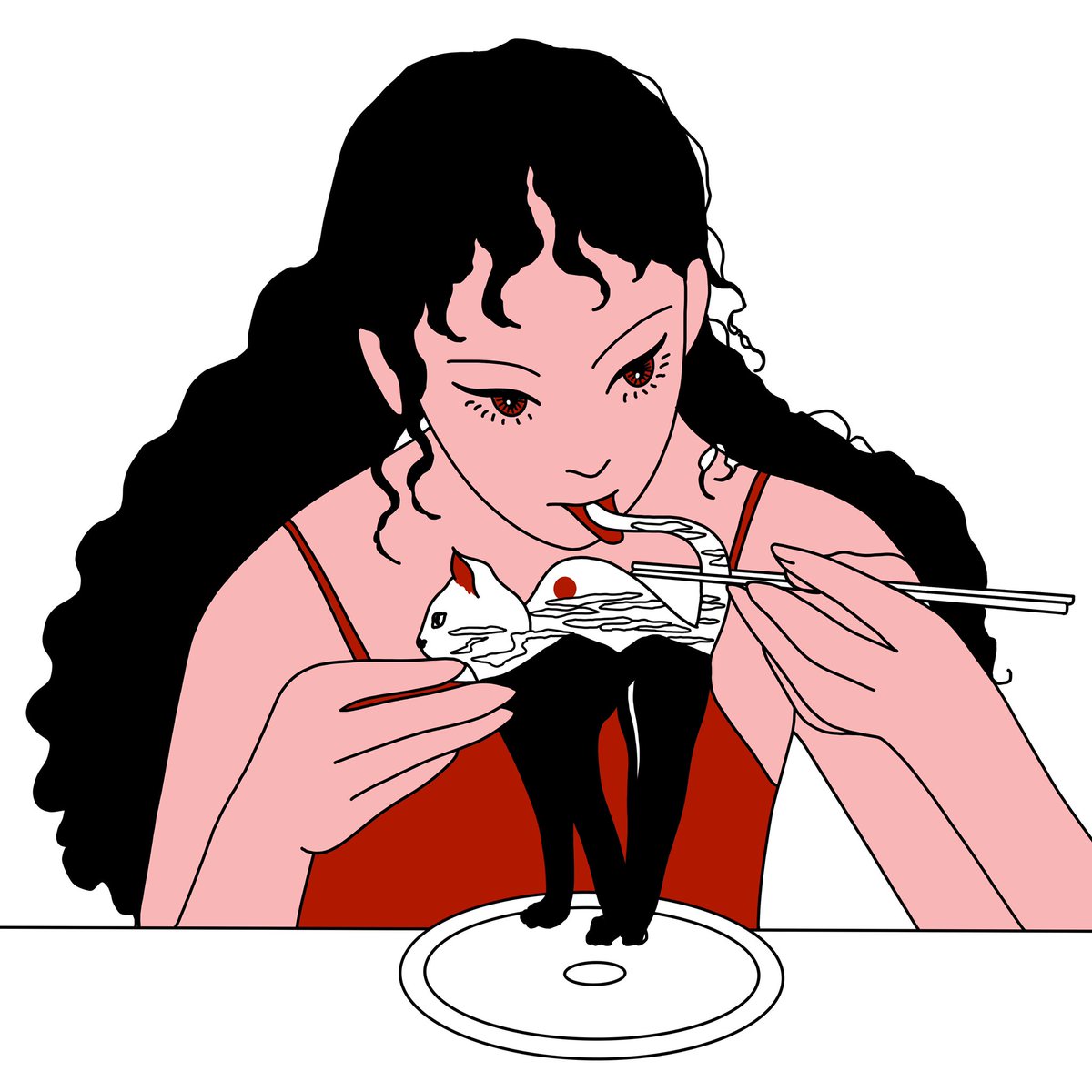 🐱
#eat #cat #red #illustration #illustrator #drawing #digitalart #art