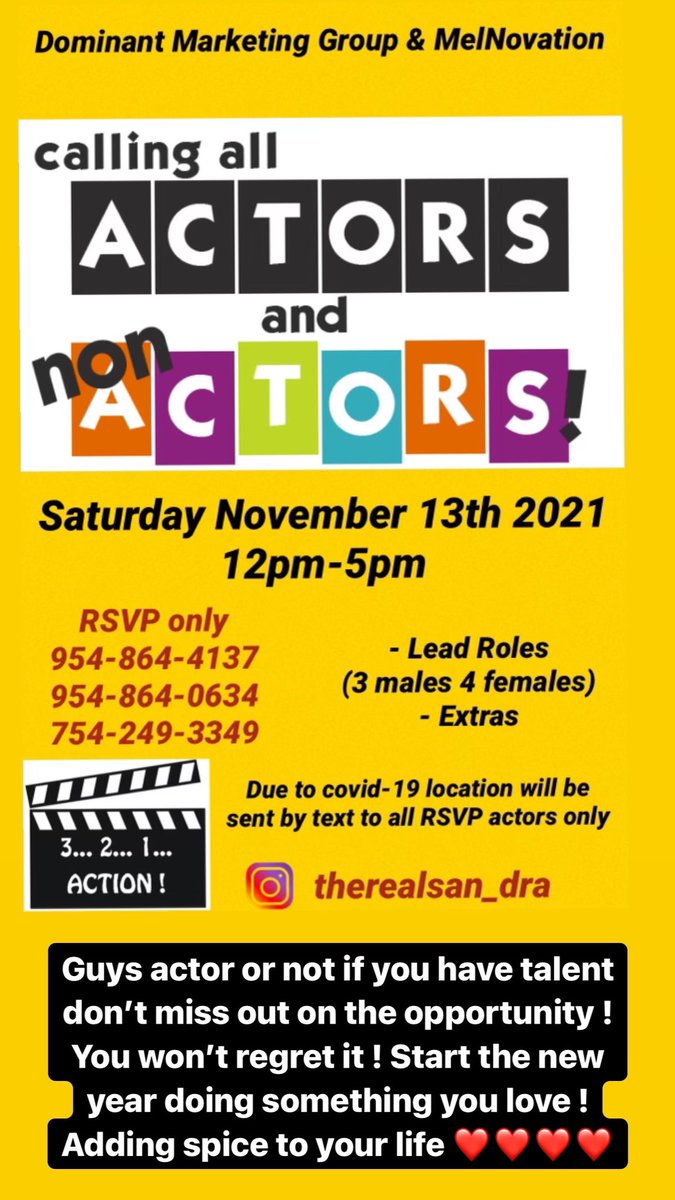 BelleReality's tweet photo. It’s cost $0 to retweet! West Palm,Broward ,Miami COME THRU !!! Guys actor or not if you have talent don’t miss out on the opportunity ! You won’t regret it ! Start the new year doing something you love ! Adding spice to your life ❤️❤️❤️❤️ https://t.co/aU8FYLVA9q